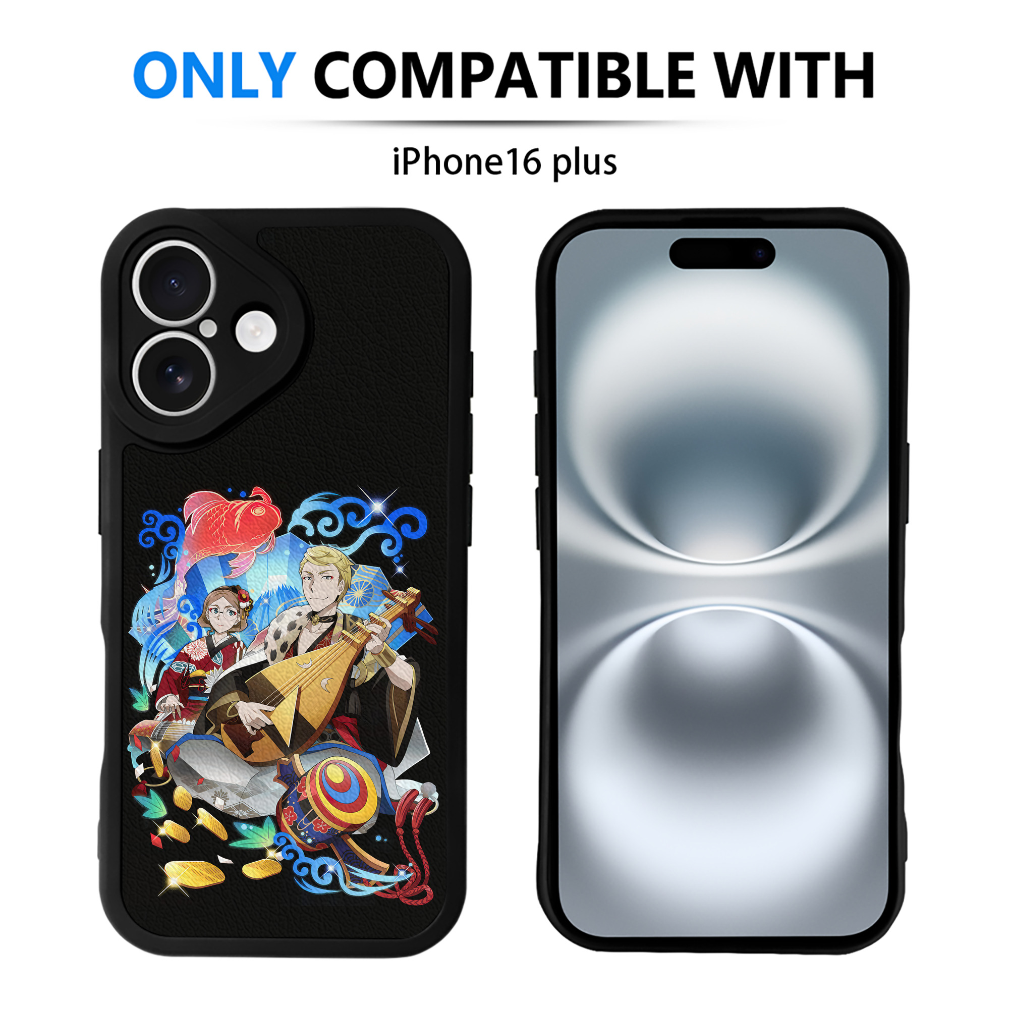 （画像用） 文豪ストレイドッグス Bungo Stray Dogs 【iPhone 16シリーズ対応】シリコンスマホケース（レザー調） 材質：シリコン